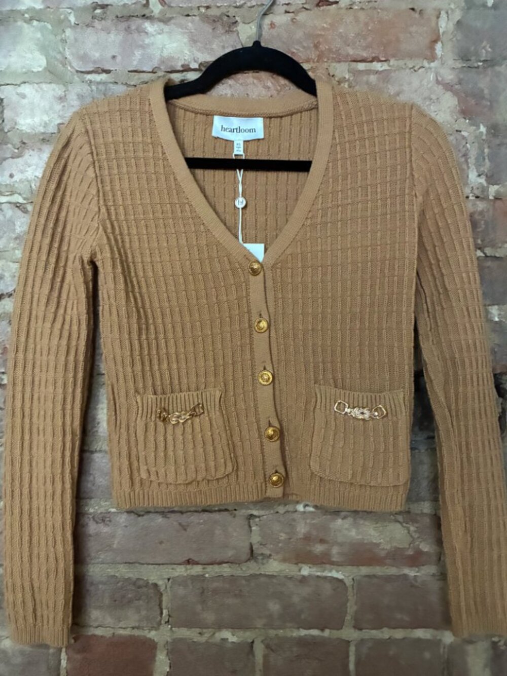 Heartloom Camel Lisa Cardigan XS